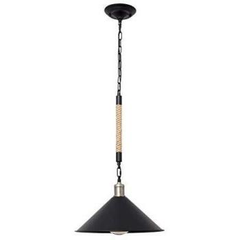 SOGA Suspensión 1xE27 Alto.Reg.xP.36cm Cuerda Negro