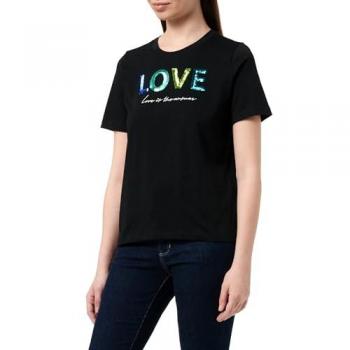 S.Oliver Baumwollshirt für Damen mit Pailletten-Dekor