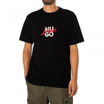 Hugo T-Shirt Dlongny 50521076 Schwarz Relaxed Fit S Herren