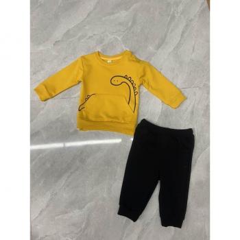 Conjunto para recién nacido, 2 piezas, manga larga, dinosaurios