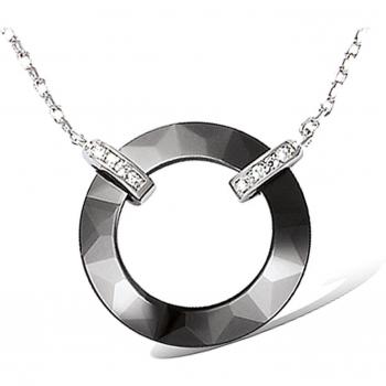 K6641 Sissi Black Ceramic Silver 20 mm Necklace – Les Trésors De Lily