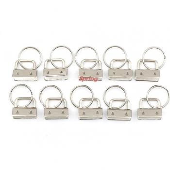 Key Fob Keychain Split Ring with Cotton Tail Clip