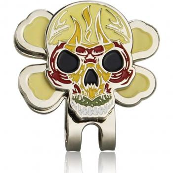 Cool Skull Golf Ball Marker with Magnetic Clip