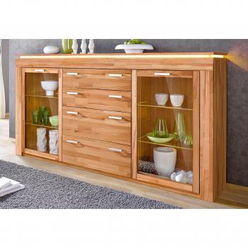 VOGL MÖBELFABRIK Highboard, 222 cm Breite, beige