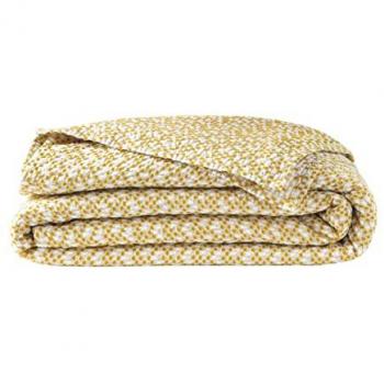 Couvre lit en coton tissé Jaune 260x240 cm