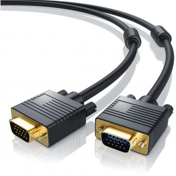Full HD 7 m VGA‑Video­kabel mit D‑Sub 15‑Poles – S‑VGA zu S‑VGA – 1080p – Schwarz