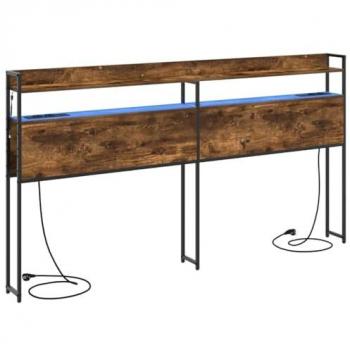 Tête de lit fonctionnelle Chêne fumé 180 cm