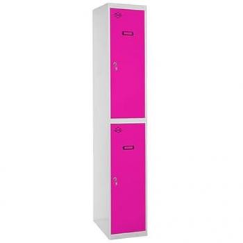 Casier Simonlocker Gris et Rose 180x40x50 cm