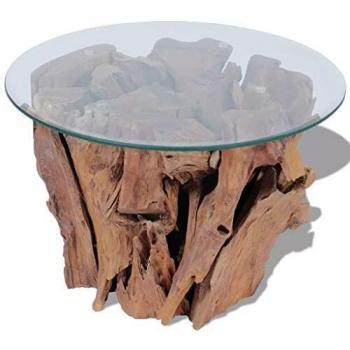Vidaxl 60 cm Solid Teak Driftwood Coffee Table
