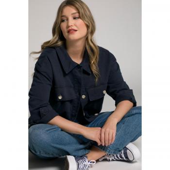 Giacca di jeans dal taglio ampio, Donna, Blu, Taglia: 64/66, Cotone