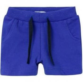 Pantaloni Corti in Cotone Nbmfolmer Blu Clematis
