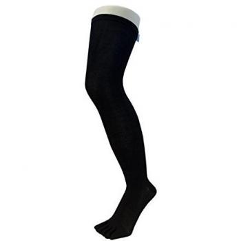 Ultra‑Soft Black Over‑Knee Toe Socks – Unisex