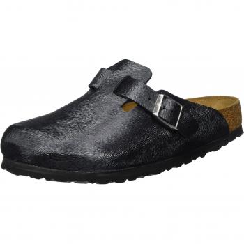 BIRKENSTOCK Boston Clogs für Damen, Grau (Animal Fascination Slate), 37 EU