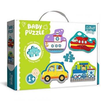 Puzzle 4 Sets Vehicules 2 Pieces Baby Classic Trefl