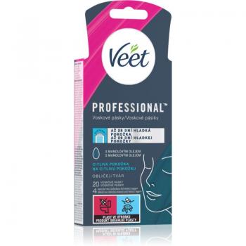 Veet Strisce Depilatorie Viso per Pelli Sensibili 20 pz