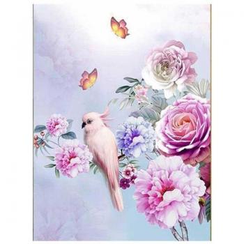 Sparkling Peony Parrot Design – 20x30cm