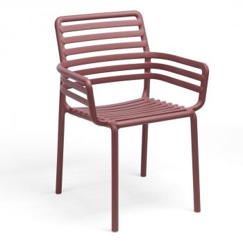 Poltrona Doga in Polipropilene Fiberglass Marsala