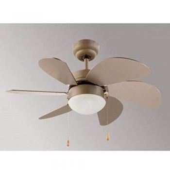 Fm Calefacción VT-90B Ventilador de Techo con Luz 50W 80cm Blanco