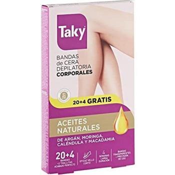 Taky Natural Oils Depilatory Wax Strips 24 Units