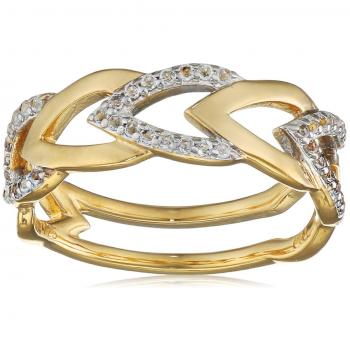 Ring für Frauen Cai aus vergoldetem Sterling Silber, Topas 0,068 ct