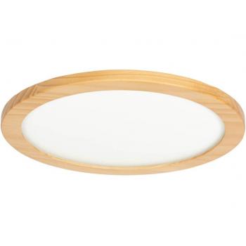 Lámpara de techo 'Joren' en madera de Lucande, Ø 38 cm, control remoto