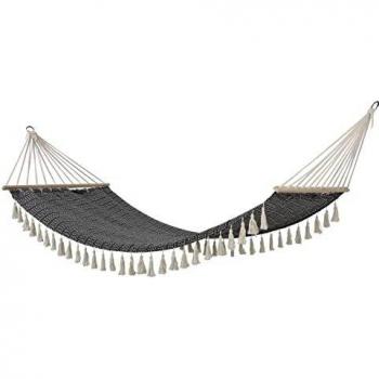 Toile pour hamac rÃ©versible Ã  franges Syssia Vert