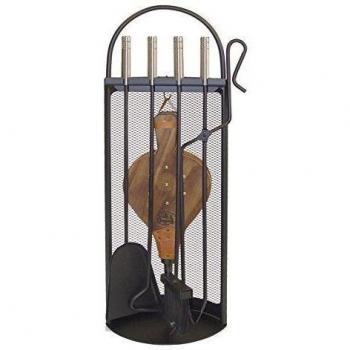 OUTLET Juego para chimenea arco-malla Imex El Zorro 10048 (inox y fuelle, 68 x 23 x 14 cm) útiles color negro