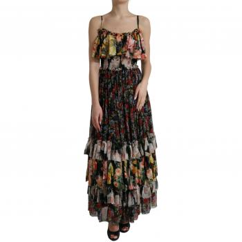 Dolce & Gabbana Floral Chiffon Maxi Dress