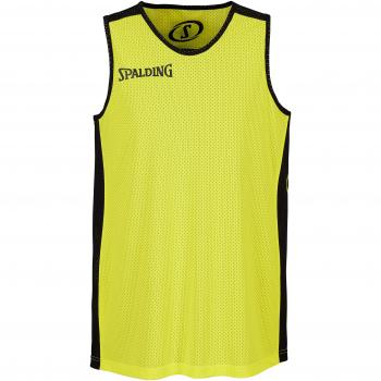 Spalding Herren Reversible Team Shirt – Essential – Schwarz/Neongelb – XL 3