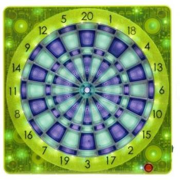 Dartset Smartness Online Connect SQUARE‑501 – Gelb, App‑Kompatibel