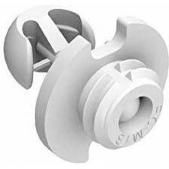 Clip Mâle 5 kg Auto‑Taraudeur PC‑M1B – Fixation Encastrer, Blanc