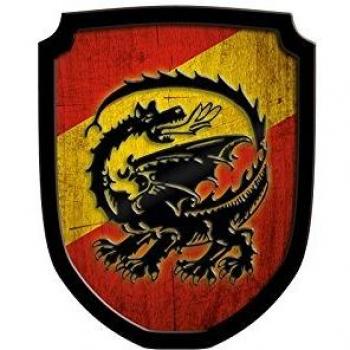 Kinder-Holzschilde: Roter Drache