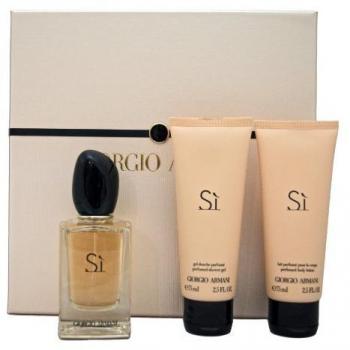 Si Eau de Parfum + Körperpflege-Set Giorgio Armani – 50 ml Parfüm, 75 ml Lotion, 75 ml Gel