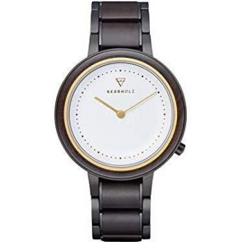Kerbholz Damen-Armbanduhr Thea Sandelholz Gold