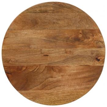 Día y Noche Mesa Redonda de Madera Maciza de Mango Ø 60x3,8 cm