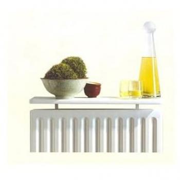 Radiador Support Set: 2 Escuadras Blancas en Acero (10×19×1,5 cm)