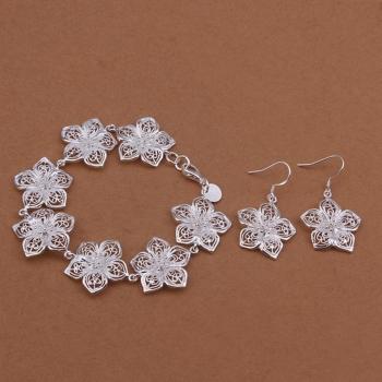 Boucles d’Oreilles et Bracelets 20 CM « Élégance Argentée »