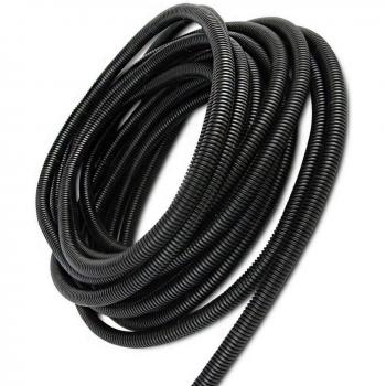 Manguera de protección para cables, longitudes de 3m/6m/15m, ancho de 13mm, color negro