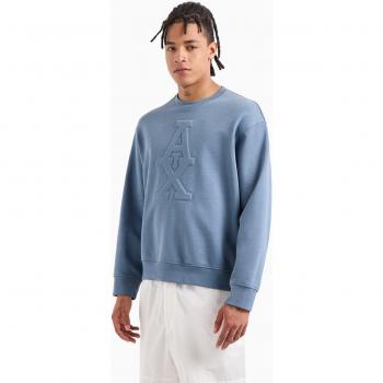 Sudadera de algodón french terry Armani Exchange con logo frontal para hombre