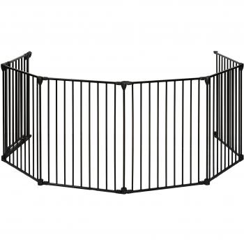 BarriÃ¨re pare-feu multifonction 6 pans 73/370cm NORDLINGER Noire