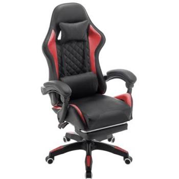 X-Stream Ergonomic Gaming Chair SVITA – Rouge, avec repose-pieds intégré