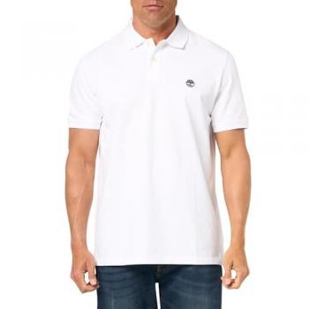 Timberland, Polo Shirts, male, White, Size: M Casual and Sophisticated Piqué Polo