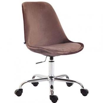 Sedia Ufficio in Velluto Marrone Toulouse