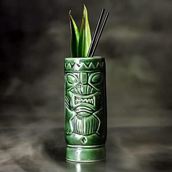 Set of 24 Green Tiki Mugs
