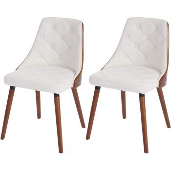 Juego de 2 Sillas de Cocina Premium Nogal