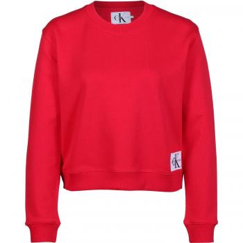 Damen-Sweatshirt Boxy von Calvin Klein – CN-Logo, Rot, M