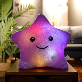 Soft Stuffed Star Cushion with Lights