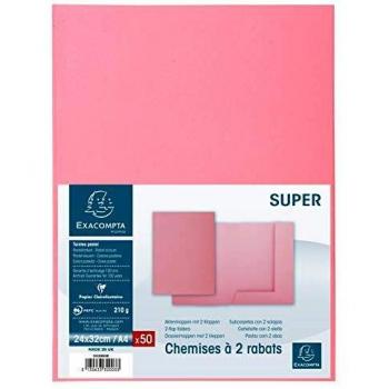 Lote de Subcarpetas Rosa con 2 solapas