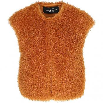 Luisa Cerano Gilet Felloptik Damen Größe 38 Orange