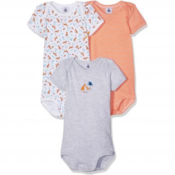 Petit Bateau Pack de 3 Bodies 23827, Body para Bebé-Niños, Multicolor, 2 años